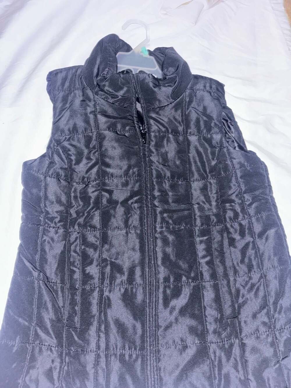 New York & Company Quilted Puffer Vest Size XS Black Zip Up